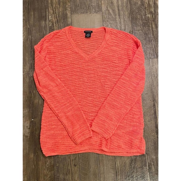 Coral Calvin Klein Sweater Medium - Picture 2 of 9